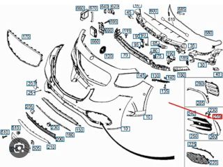 bontott MERCEDES-BENZ E-CLASS Jobb első Lökhárító Díszléc