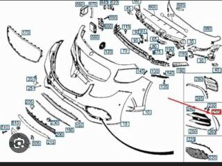 bontott MERCEDES-BENZ E-CLASS Jobb első Lökhárító Díszléc