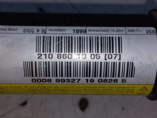 bontott MERCEDES-BENZ E-CLASS Jobb Függönylégzsák és Oldallégzsák