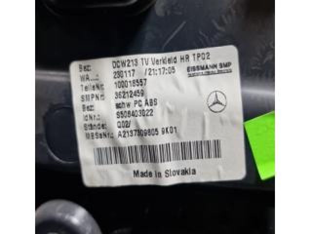 bontott MERCEDES-BENZ E-CLASS Jobb hátsó Ajtó Kárpit
