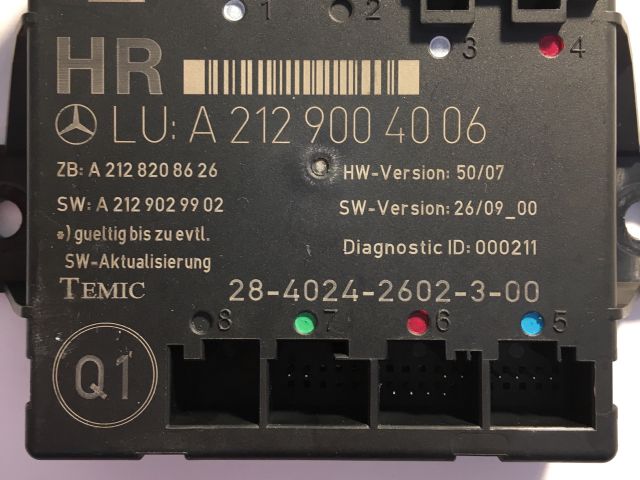 bontott MERCEDES-BENZ E-CLASS Jobb hátsó Ajtó Vezérlőegység