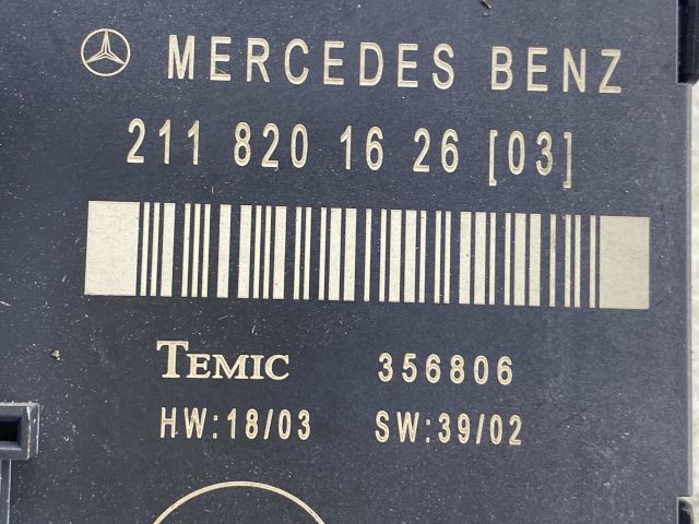 bontott MERCEDES-BENZ E-CLASS Jobb hátsó Ajtó Vezérlőegység