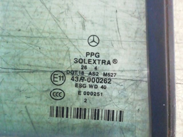 bontott MERCEDES-BENZ E-CLASS Jobb hátsó Fixüveg (Ajtóban)
