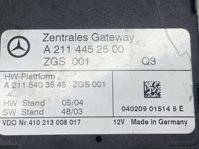 bontott MERCEDES-BENZ E-CLASS Központizár Elektronika