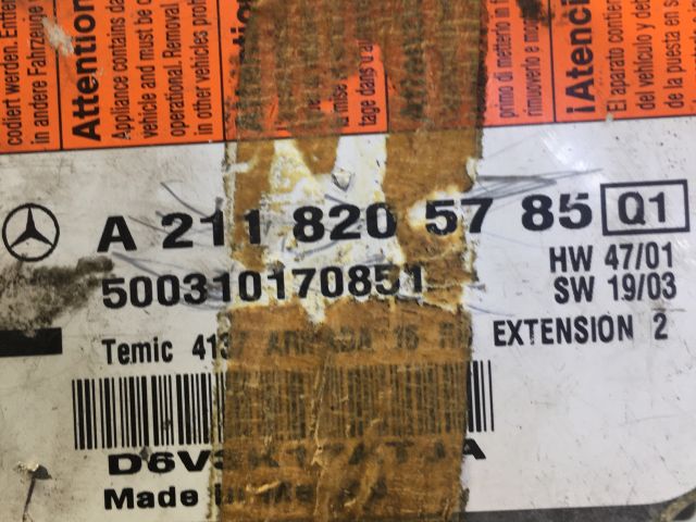 bontott MERCEDES-BENZ E-CLASS Légzsák Elektronika