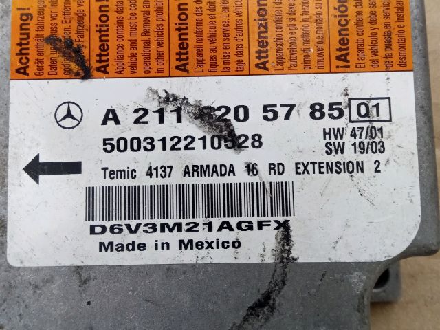 bontott MERCEDES-BENZ E-CLASS Légzsák Elektronika