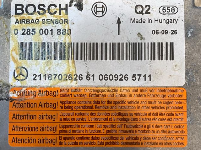 bontott MERCEDES-BENZ E-CLASS Légzsák Elektronika