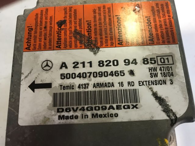 bontott MERCEDES-BENZ E-CLASS Légzsák Elektronika