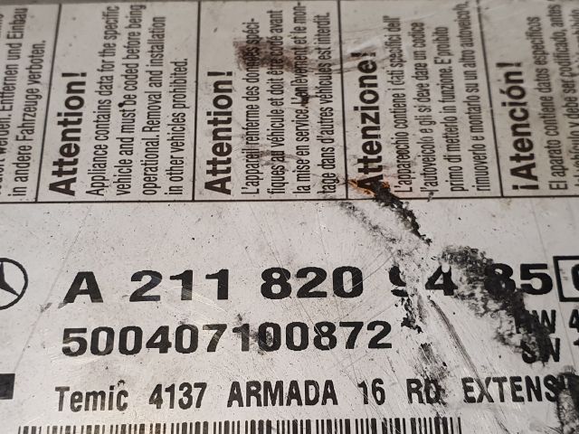 bontott MERCEDES-BENZ E-CLASS Légzsák Elektronika