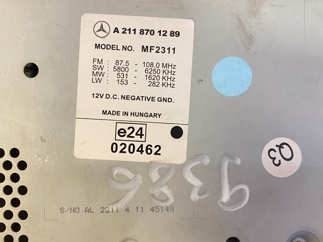 bontott MERCEDES-BENZ E-CLASS Rádió / CD