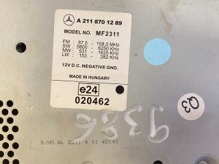 bontott MERCEDES-BENZ E-CLASS Rádió / CD