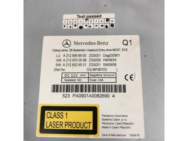 bontott MERCEDES-BENZ E-CLASS Rádió / CD