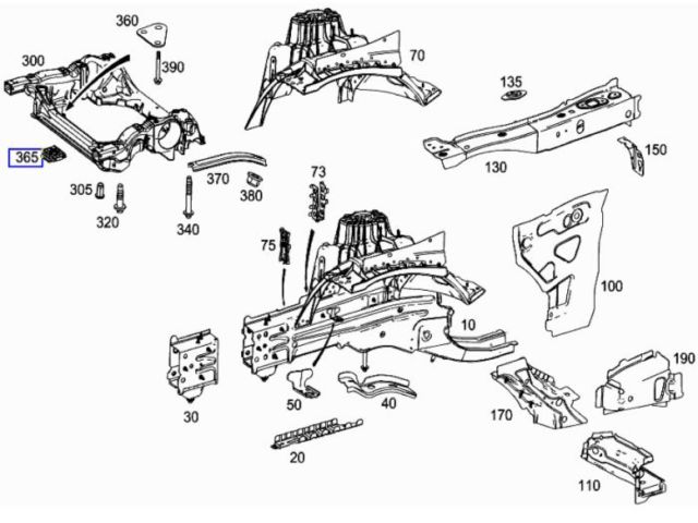 bontott MERCEDES-BENZ E-CLASS Tartó Bak