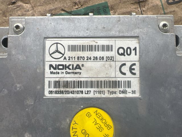 bontott MERCEDES-BENZ E-CLASS Telefon Elektronika