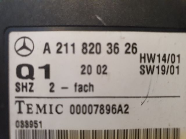 bontott MERCEDES-BENZ E-CLASS Ülésfűtés Vezérlő