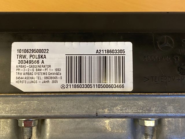 bontott MERCEDES-BENZ E-CLASS Utasoldali Légzsák