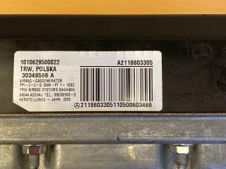 bontott MERCEDES-BENZ E-CLASS Utasoldali Légzsák