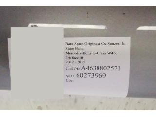 bontott MERCEDES-BENZ G-CLASS Hátsó Lökhárító (Részeivel)