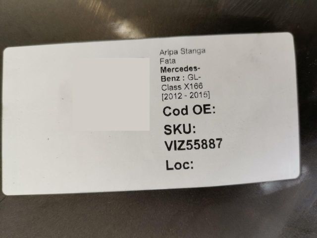 bontott MERCEDES-BENZ GL-CLASS Bal első Sárvédő