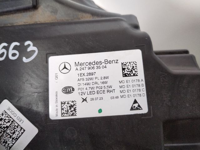 bontott MERCEDES-BENZ GLA Bal Fényszóró