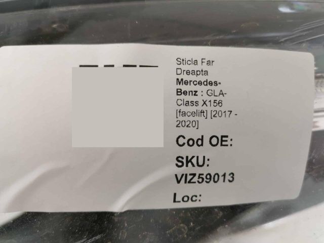 bontott MERCEDES-BENZ GLA-CLASS Jobb első Lámpabúra