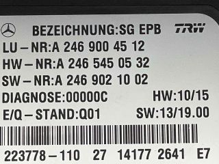 bontott MERCEDES-BENZ GLA-CLASS Kézifék Elektronika