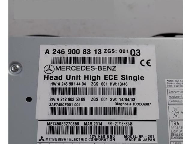 bontott MERCEDES-BENZ GLA-CLASS Navigációs Fejegység