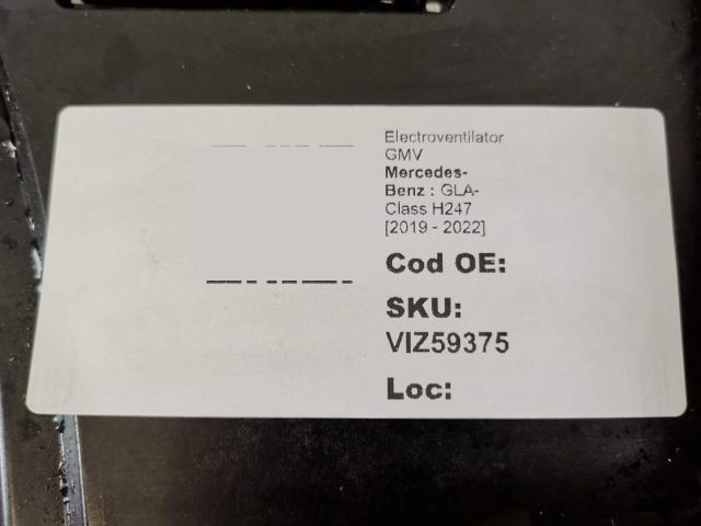 bontott MERCEDES-BENZ GLA Hűtőventilátor