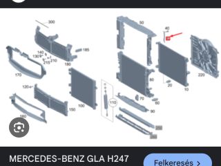 bontott MERCEDES-BENZ GLA Hűtőventilátor Tartó