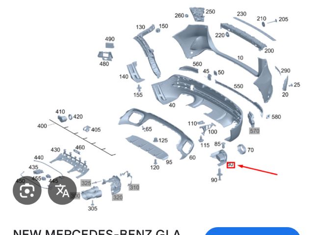 bontott MERCEDES-BENZ GLA Jobb Kipufogó Vég