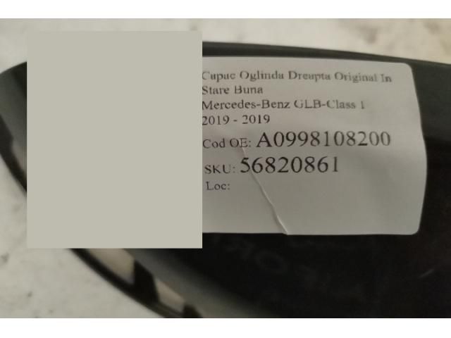 bontott MERCEDES-BENZ GLB Jobb Visszapillantó Tükör Burkolat