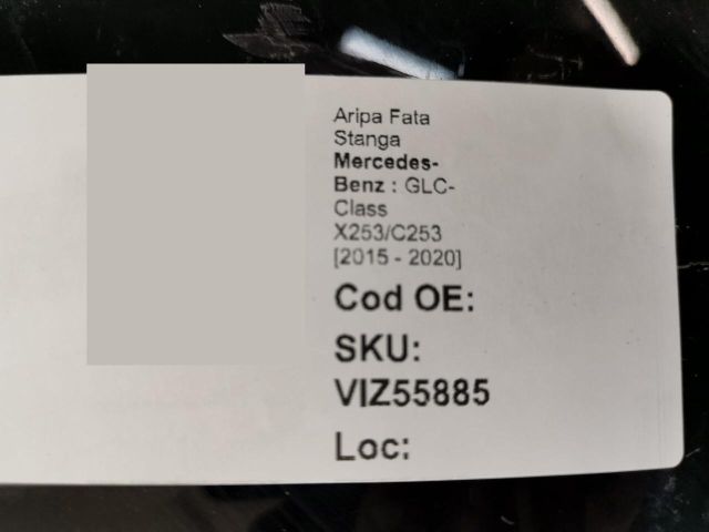 bontott MERCEDES-BENZ GLC Bal első Sárvédő