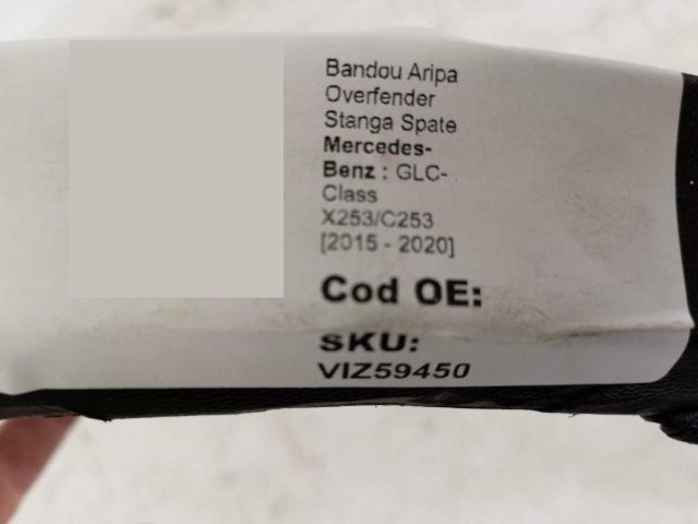 bontott MERCEDES-BENZ GLC Bal hátsó Sárvédő Díszléc