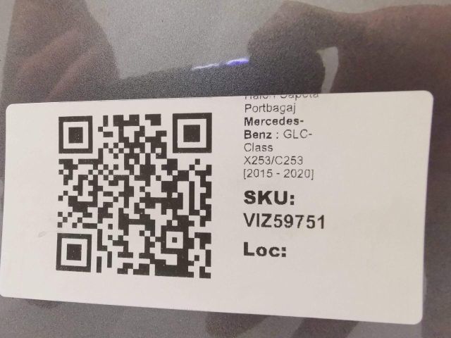 bontott MERCEDES-BENZ GLC Csomagtérajtó (Üres lemez)