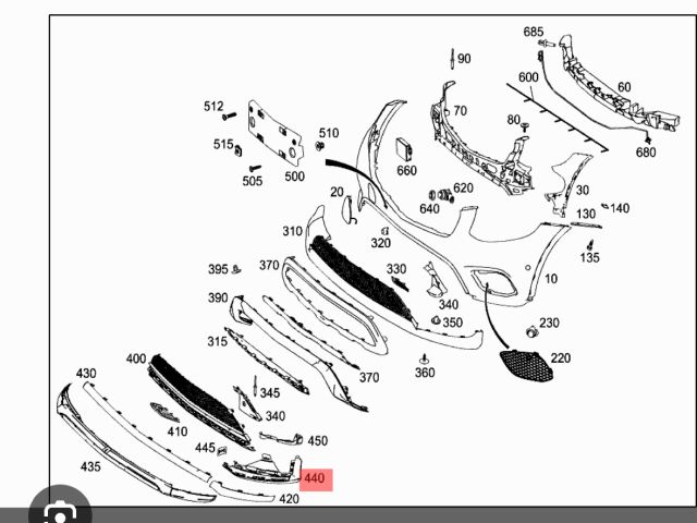 bontott MERCEDES-BENZ GLC Jobb első Lökhárító Sarok