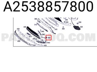 bontott MERCEDES-BENZ GLC Jobb első Lökhárító Tartó (Műanyag)