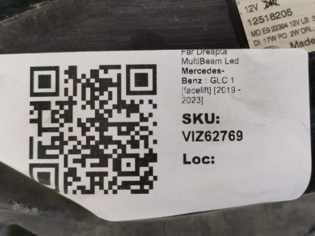 bontott MERCEDES-BENZ GLC Jobb Fényszóró