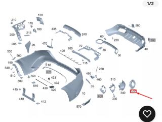 bontott MERCEDES-BENZ GLE Bal Kipufogó Vég