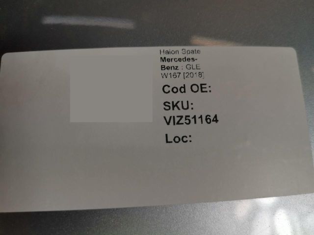 bontott MERCEDES-BENZ GLE Csomagtérajtó (Üres lemez)