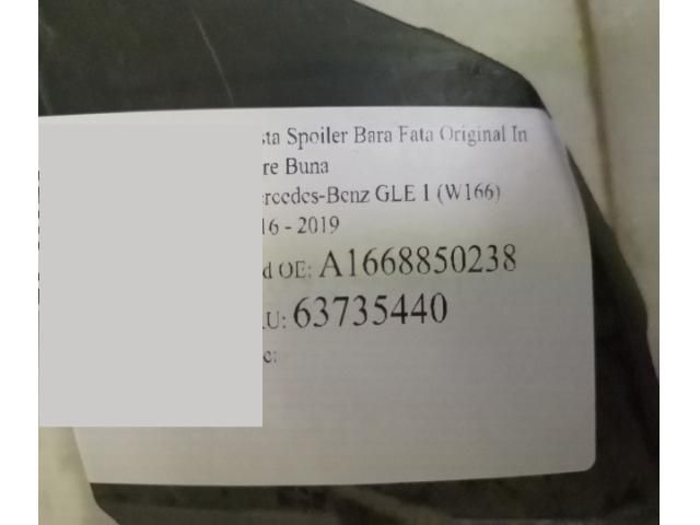 bontott MERCEDES-BENZ GLE Első Lökhárító Alsó (Műanyag)