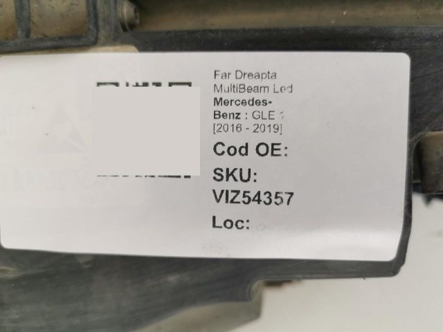 bontott MERCEDES-BENZ GLE Jobb Fényszóró