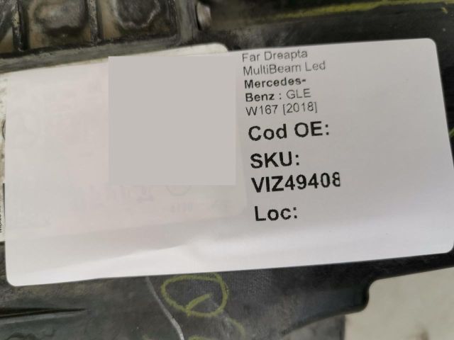 bontott MERCEDES-BENZ GLE Jobb Fényszóró