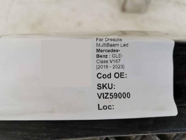 bontott MERCEDES-BENZ GLE Jobb Fényszóró