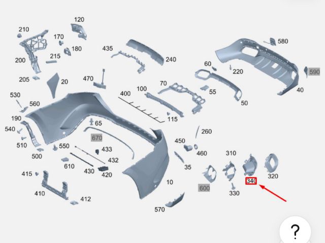 bontott MERCEDES-BENZ GLE Jobb Kipufogó Vég