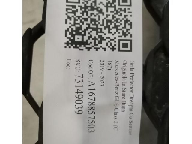 bontott MERCEDES-BENZ GLE Jobb Ködlámpa Rács