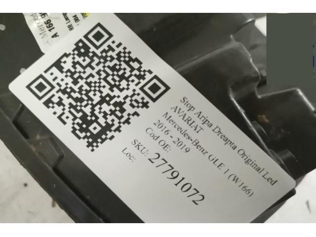 bontott MERCEDES-BENZ GLE Jobb Külső Hátsó Lámpa