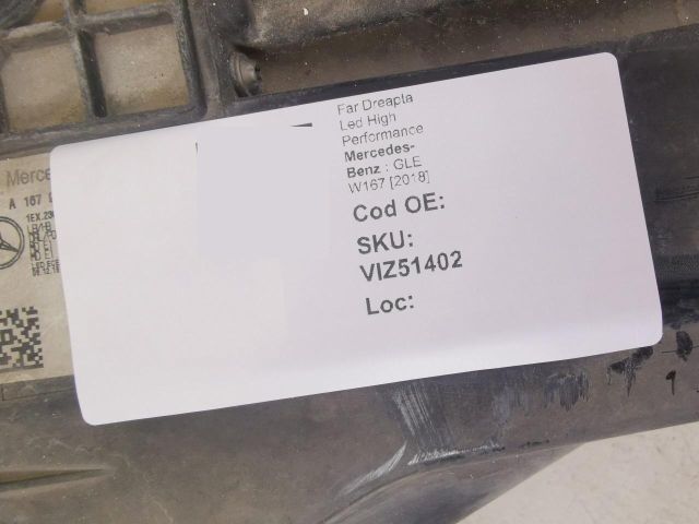 bontott MERCEDES-BENZ GLE Jobb Ledes Fényszóró