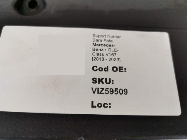 bontott MERCEDES-BENZ GLE Rendszámtábla Tartó