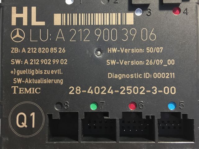 bontott MERCEDES-BENZ GLK-CLASS Bal hátsó Ajtó Vezérlőegység