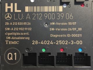 bontott MERCEDES-BENZ GLK-CLASS Bal hátsó Ajtó Vezérlőegység